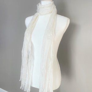 Lightweight Flowy White scarf